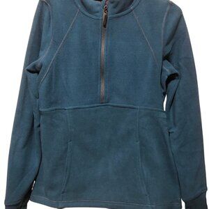 Zelos Teal Peacock Fleece Half Zip Pullover Jacket Womens Sz S NEW NWT